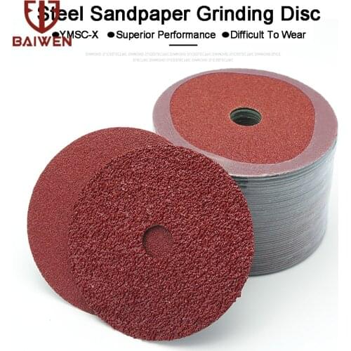 5 Inch Resin Fiber Disc Sanding Discs Grinding Wheels With 7/8" Arbor for Angle Grinder Rotary Abrasive Tools 50pc Pack