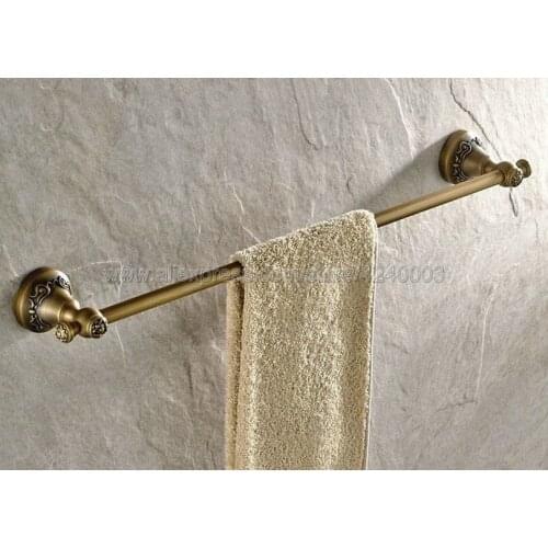 Antique Brass Wall Mounted Single Towel Bar Towel Rack Towel Holder Bathroom Accessories Kba423