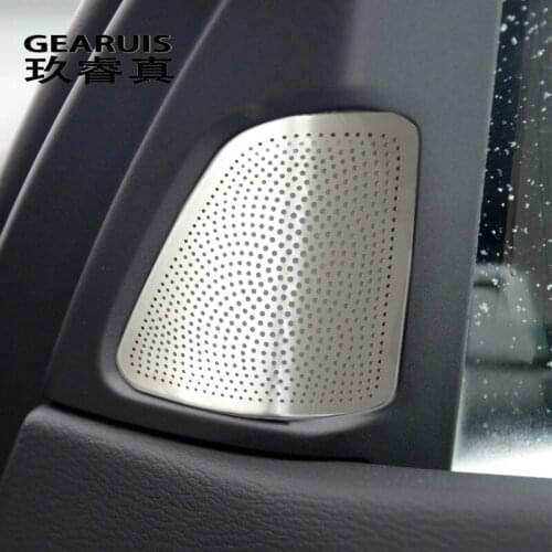 Car Styling treble speaker Covers For BMW X5 E70 front door high range horn loudspeaker lid stickers decoration Auto Accessories
