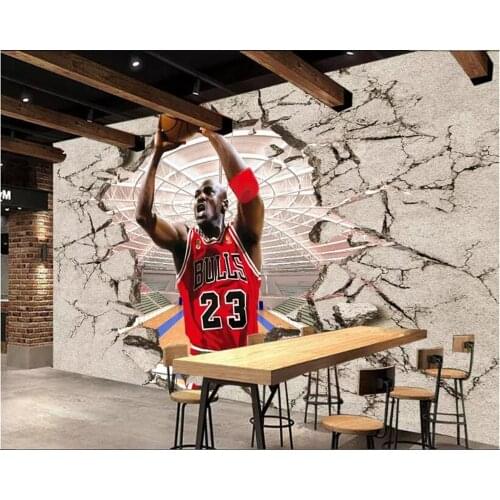 Beibehang Custom behang fashion superstar basketball star photo wallpaper tooling background vinyl wall papel mural adhesivo