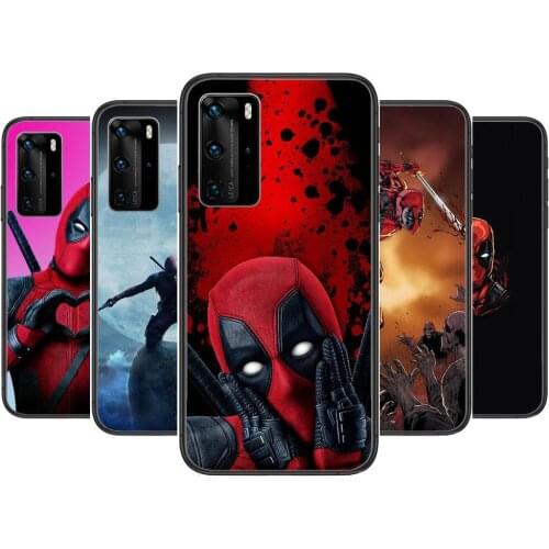 Deadpool Clear Phone Case For Huawei Honor 20 10 9 8A 7 5T X Pro Lite 5G Black Etui Coque Hoesjes Comic Fash