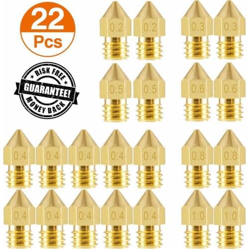 3d Printer Nozzles Mk8 Extruder Nozzle Extruder Print Head 1.75mm For 3d Printer Anet A8 Makerbot Mk8 Creality Cr-10 Ender 3