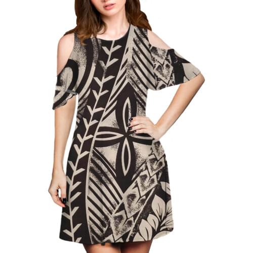 HYCOOL Summer Stylish Women Vintage Short Sleeve Loose Sundress 2021 Casual Maxi Dress Hawaii Femme Tribal Party Vestido Robe