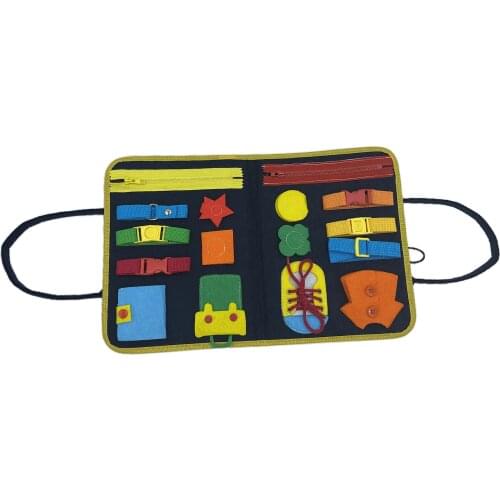 Montessori Toy Essential Educational Sensory Board For Toddlers Learn to Dress Dressing Skill