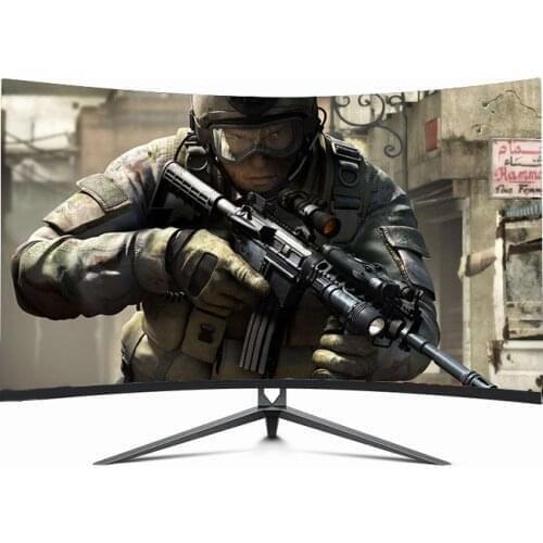 2k Resolution 27" Inch Led Screen Curved Gaming Monitor For Computer 144hz Monitor Ultra Wide Ultra Slim Screen Metal Black