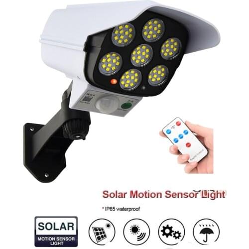 Remote Solar motion sensor lamp Dummy Powered Camera High Simulation Fake Camera Flashing Led Red Light Home Security Camera Mon