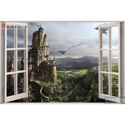 Kexinzu Full Square/Round 5D Diy Diamond Painting Cross Stitch "Window Scenery " Diamond 3D Embroidery Mosaic Family Decoration