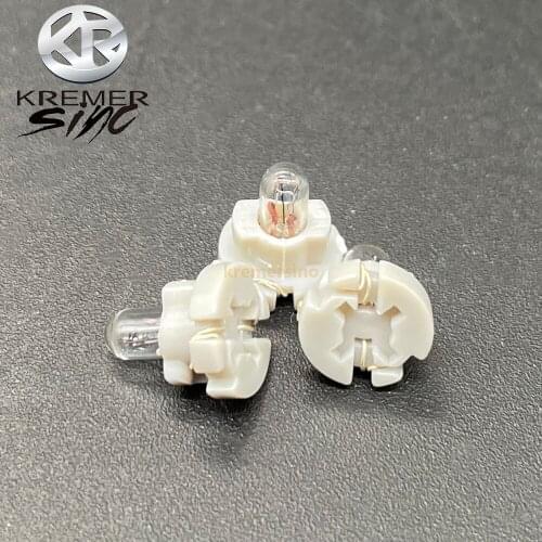 10pcs T3 Bulbs Lamps for Audi Mercedes Benz BMW Opel Volvo Dashboard Instrument 12V 0.56W Grey Plum blossom Base