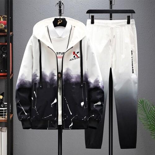 2021 Spring Fall New Men Parka Big Pockets Casual Jacket Hooded Solid Color 3 colors Korean Version Popular Casual Outfit Sets