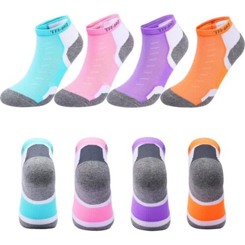 Athletic Running Socks Women Men Outdoor Sport Training Marathon Fitness Short Low Cut Sock Cotton Cushion Breathable Ankle Sock