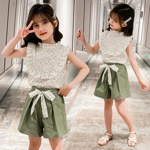 2021 New summer girl cloth +short pants 2pc/set girls baby children summer fashion clothes hot sales