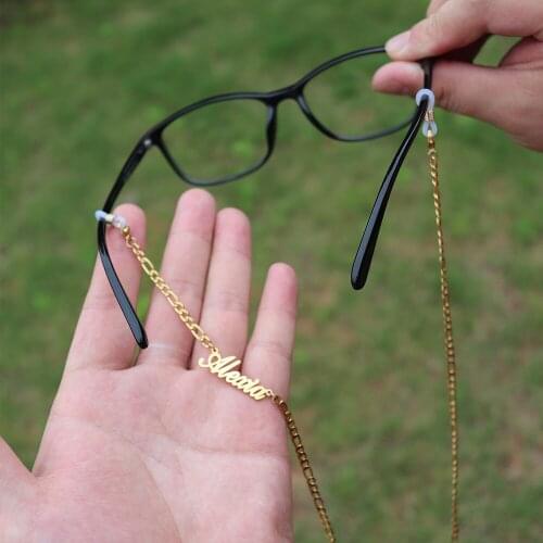 Glasses Jewelry Customized Name Eyeglass Chain Gold Necklace Personalized Name Sunglasses Chain Holder Lanyard Stainless Steel