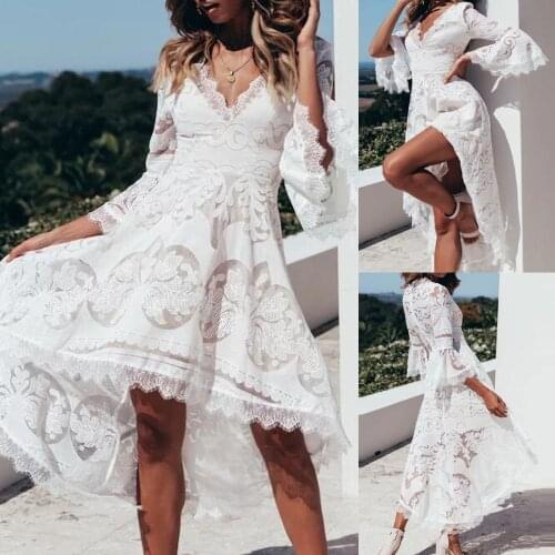 Sexy Lace Bodycon White Dress Women Beach Party Pencil Midi Elegant Vintage Bandage A Line Cute Dress Vestidos De Festa