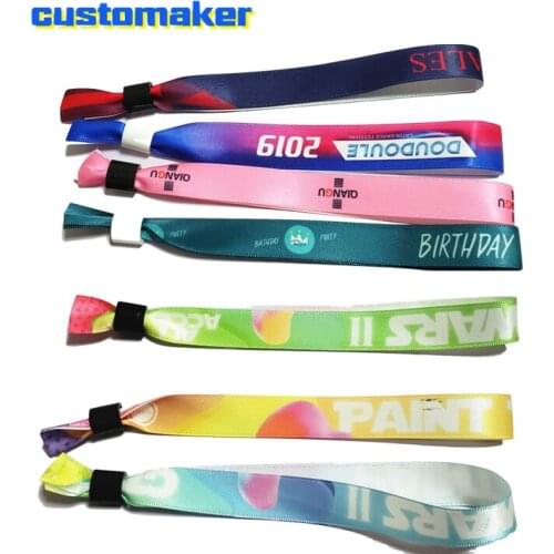 200pcs Holiday Wristband Full color printing Customized Design Personalized Durable Disposable Custom Festival Wristbands Safety