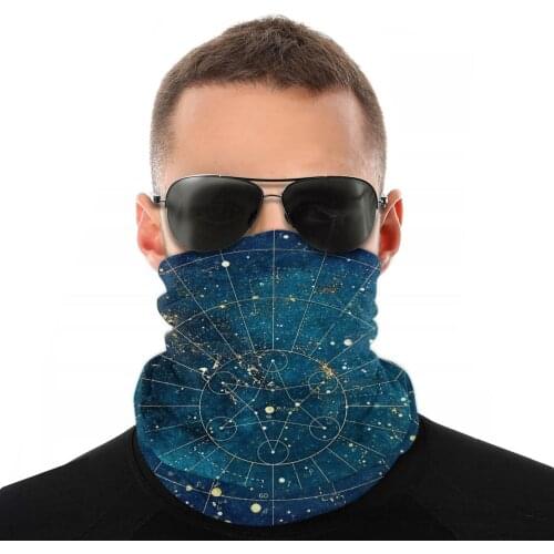 Star Map City Lights Scarf Half Face Mask Unisex Fashion Tube Mask Seamless Bandanas Multi-functional Headband Outdoor Hiking