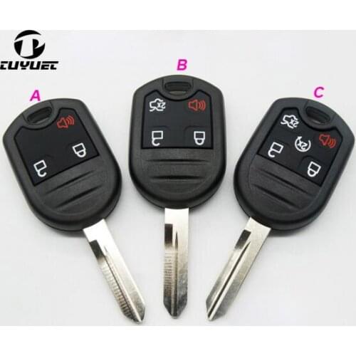 Replacement Uncut Blade Remote Key Shell for Ford Edge Raptor 5 Buttons Blanks Key Case