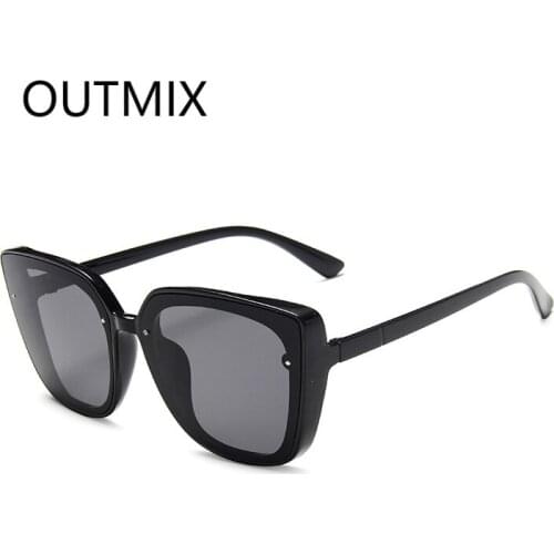 Oversized Womens Sunglasses Luxury Brand Designer Fashion Thick Frame Cat Eye Sun Glasses Female Gradient Sunglass UV400 Shades