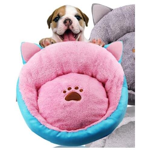 Super Soft Pet Bed Kennel Dog Round Cat Winter Warm Sleeping Bag Long Plush Puppy Cushion Mat Portable Cat Supplie