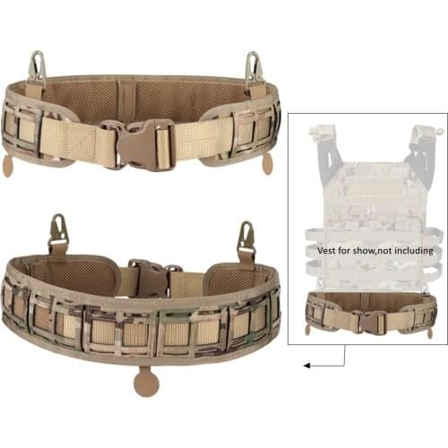 Tactical Padded Modular Belts Military Army Battle Airsoft Paintball Molle Belt Set Cummerbunds Waist Support