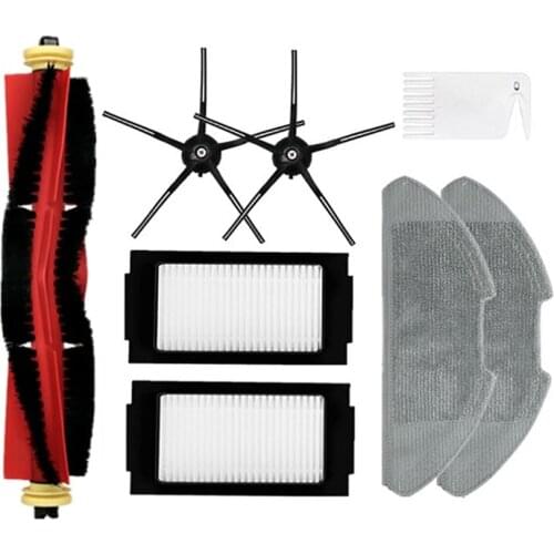 TOP!-8Pcs Replacement Parts Kit For Xiaomi Mijia Pro Robot Vacuum Cleaner Side Roller Brush HEPA Filter Mop Pads