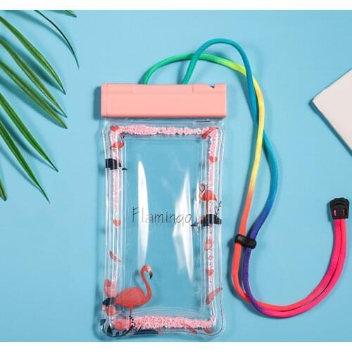 PVC Waterproof Phone Case Cellphone Dry Bag Swimming Diving Beach Water Phones Holder Floating Cellphone Dry Case Cover Lanyard