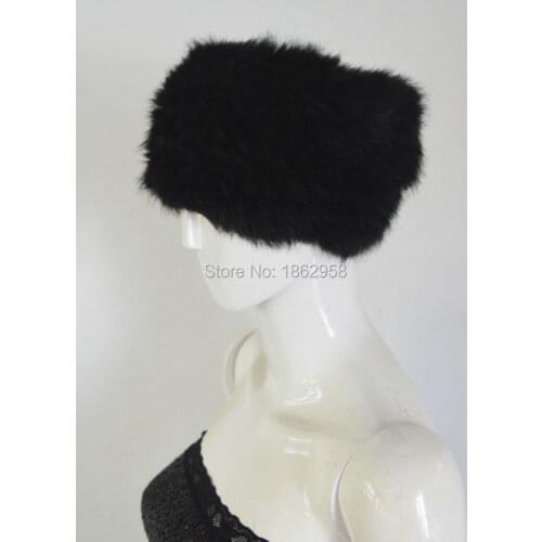 Free Shipping SJ114 New Fashion 2019 Free Size Elastic Rabbit Knitted Fur Headwear