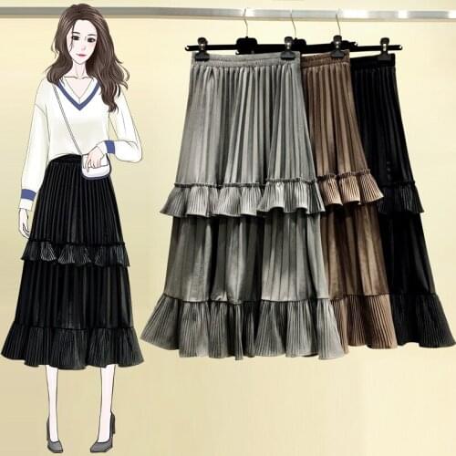 Black Long Solid Color Cute Sweet Falbala Oversized Plus Large Size Female Pullover Woman Blouses Winter WomenS Sweaters A6460