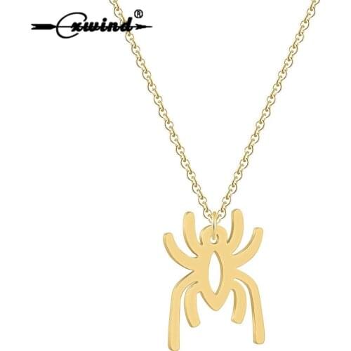 Cxwind Punk Spider Gothic Animal Charm Pendant Necklace Women 's Choker Jewelry Vintage Halloween Costume Necklaces Accessories