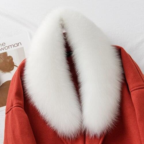 2021 winter new unisex coat coat real long fox fur fur collar fur scarf
