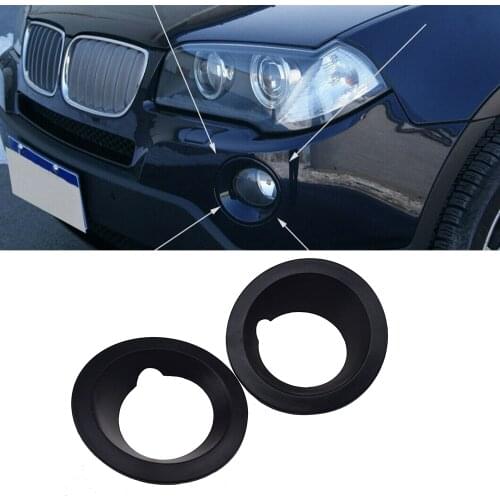 1 Pair Left + Right Front Bumper Fog Light Foglamp Ring Cover Cap For BMW X3 E83 2004 2005 2006 51113400911 51113400912