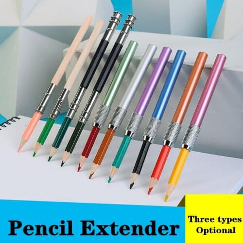 1 Pc Adjustable Dual Head /Single Head Pencil Lengthener Extender Holder Sketch School Painting Writing Tool for Art Supplies