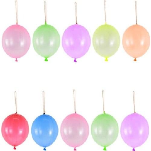 10Pcs Elasticity Balloon With Rubber Band DIY Baby Shower Wedding Decoration Birthday Balloons For Home Decor Hanging Wall Decor