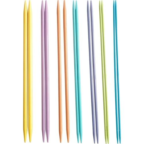 14Pcs 4MM-10MM Multicolor Plastic Knitting Needles Weaving Tool