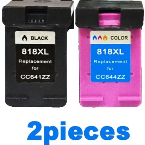 2pcs For HP818 XL Compatible ink cartridges for HP 818 Deskjet D2500 F2418 D1600 D1668 F4200 F4238 printers cartridge For HP818