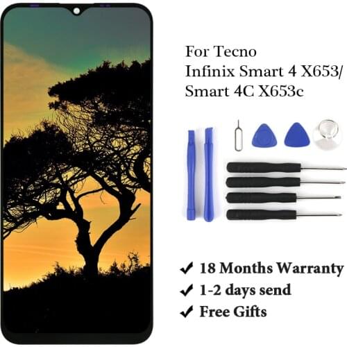 10 PCS Brand New For Infinix Smart 4 X653 Lcd Digitizer High Quality Assembly Replacement For Tecno Smart 4C X653c Screen