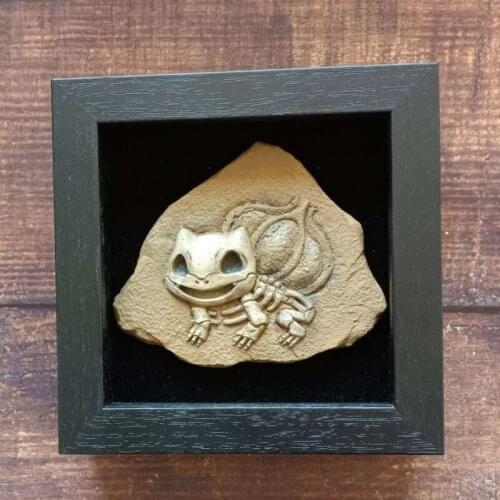 Action Figure Model Pokemon Pikachu Photo Frame Corrosion Surrounding Blind Box Fossil Anime Decoration Toy for Children Gift