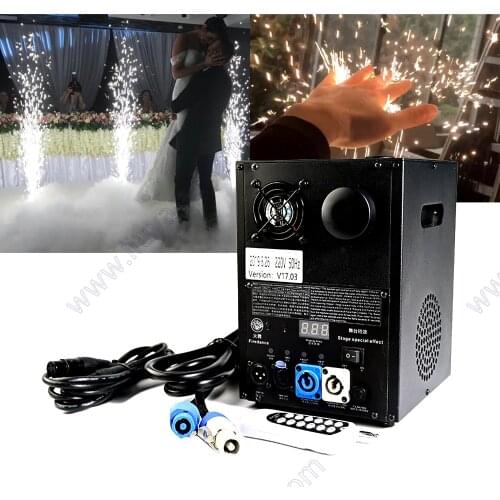 Electric Cold Pyro Fountain Wedding spark Machine DMX Remote Control Stage Effect for dj pyrotechnic firework party ice sparkler