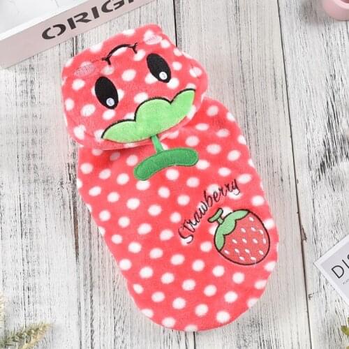 Fleece High Collar Dog Clothing Cute Party Pet Suit Coat With Little Hands Casual Pink Cat Jacket For Inverno Doggie Shih Tzu