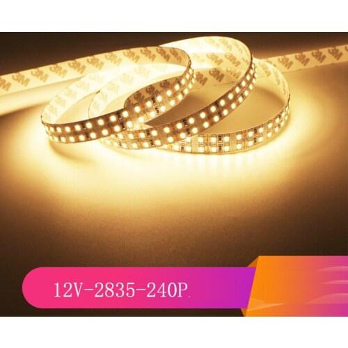 100m Flexible Soft LED Light 240 LED/m 2835 Double Row LED Strip White Natural White 4000k DC12V Silicone Red/ Yellow/Purple