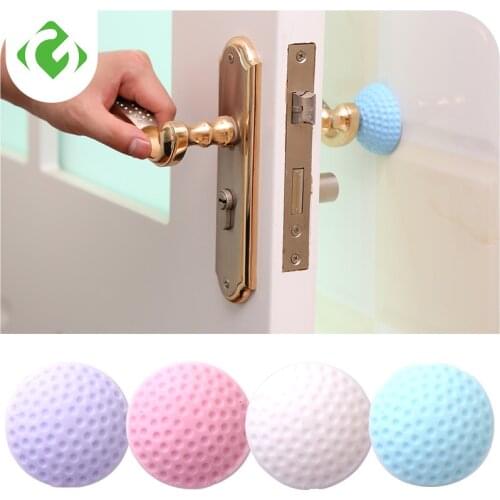 GUANYAO 1PCS Silicone Self Adhesive Wall Protectors Door Handle Bumpers Buffer Guard Stoppers Silencer Crash Pad Doorknob Lock