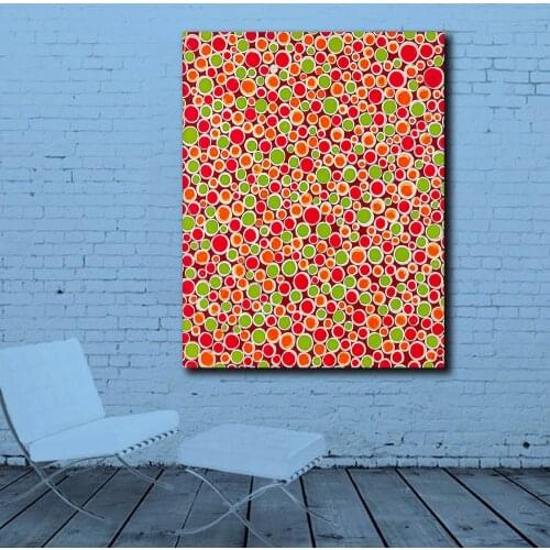 Print Oil Painting Wall painting YAYOI KUSAMA Flower Bed Home Decorative Wall Art Picture For Living Room painting Unframed