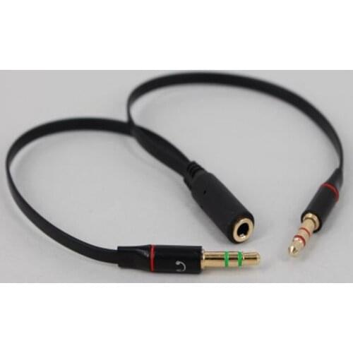 Red/Black/White Audio Split Cables 3.5mm Dual 2 Male to Female Plug High Quality Jack Stereo Audio Headset Mic Y Splitter Cable