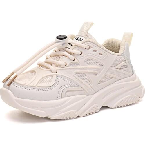Fashion Children Sneakers Solid Color Kids Platform Shoes Toddler Girl Sport Running Shoes 5-15 Yrs Boy Tennis Shoe Elastic Band