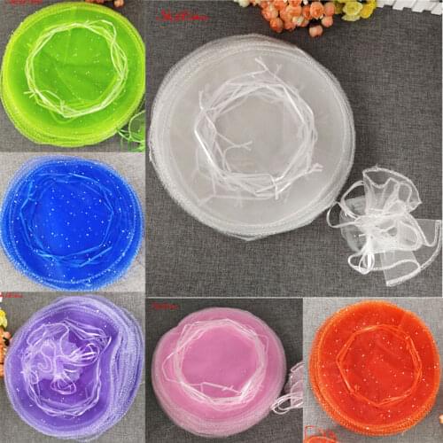 Round Jewelry Packing 10pcs/lot Multi-colors Round Drawable Organza Bags Wedding Birthday Candy Gift Bags & Pouches 7Zsh836/838