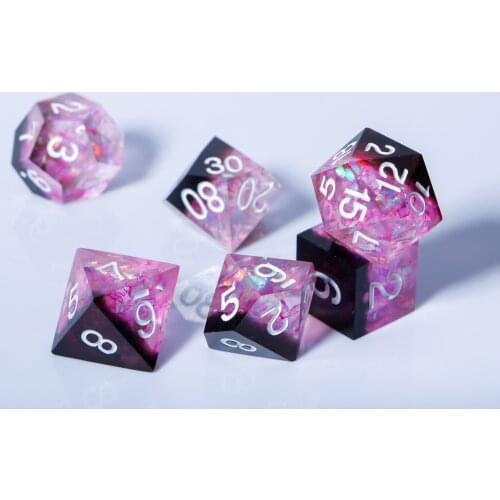Sharp Resin DND Dice, Dnd Resin Dice Set, Tabletop Games D&d Dice, Polyhedral Dice Set,Dungeon and Dragon Dice, Board Games