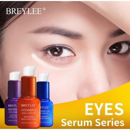 BREYLEE Eye Bags Eye Mask Serum Massage Remove Eye Bags Dark Circles Fine Lines Retinol Hyaluronic Acid Vitamin C Eye Skin Care