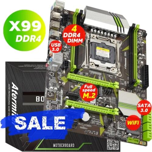 Atermiter X99 Motherboard Mainboard LGA2011-V3 LGA 2011 DDR4 Desktop Computer X99 LGA2011-3 e5 2678 v3 USB WIFI port PC gaming
