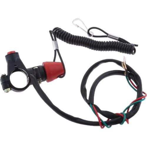Motorcycle Engine Stop Kill Switch Safety Tether Lanyard Dirt Quad Bike