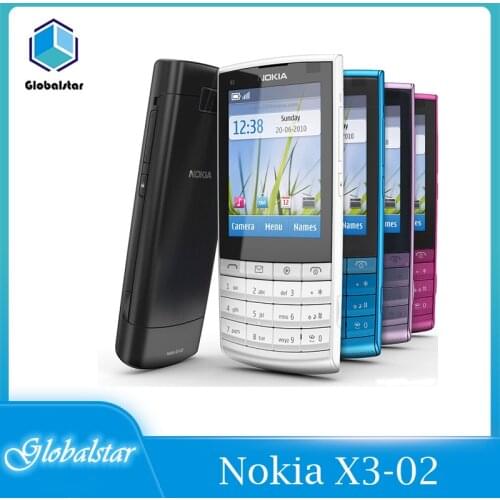 Nokia X3-02 refurbished Original Nokia X3-02 3G Mobile Phone 5.0MP with Russian Keyboard 5 Colors In Stock refurbished