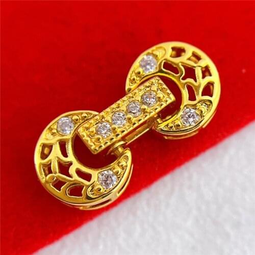 Wholesale DIY Natural Stones Beads Jewelry Making Accessories Silver/Gold/Rose Gold Metal Connector Clasps Findings